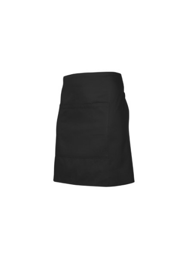Picture of Biz Collection Black Short Waisted Apron 65% polyester 35% cotton twill 86cm X 50cm