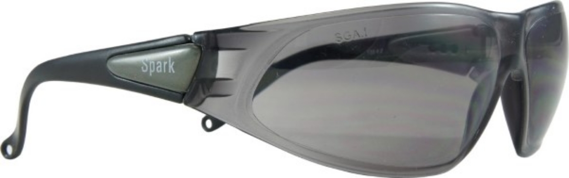 Picture of SGA Spark Safety Glasses Black Frame Smoke Lens