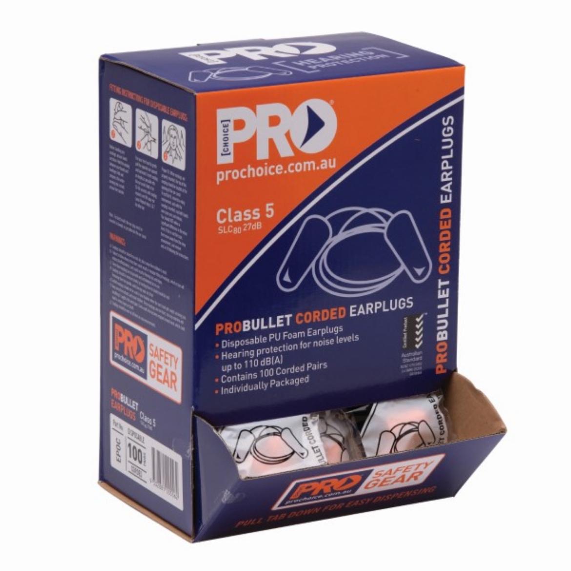 Picture of Pro-Choice Disposable Earplug Corded Class 5 27db (PE10016)
