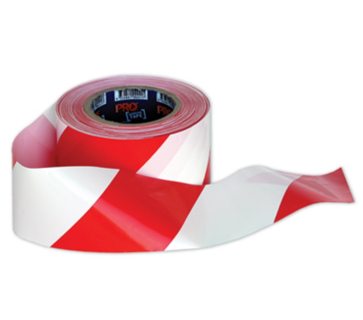 Picture of Barricade Tape Red/White 100Metre Roll x 75mm Wide