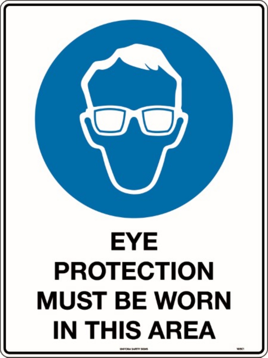 Picture of 600x450mm - Metal, Class 1 Reflective - Eye Protection Must Be Worn In This Area