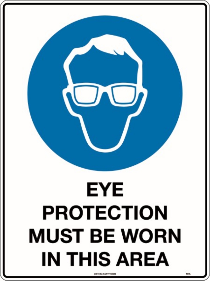 Picture of 600x450mm - Metal - Eye Protection Must be Worn in This Area