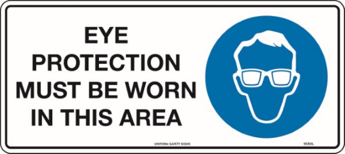 Picture of 450x200mm - Metal - Eye Protection Must be Worn in This Area
