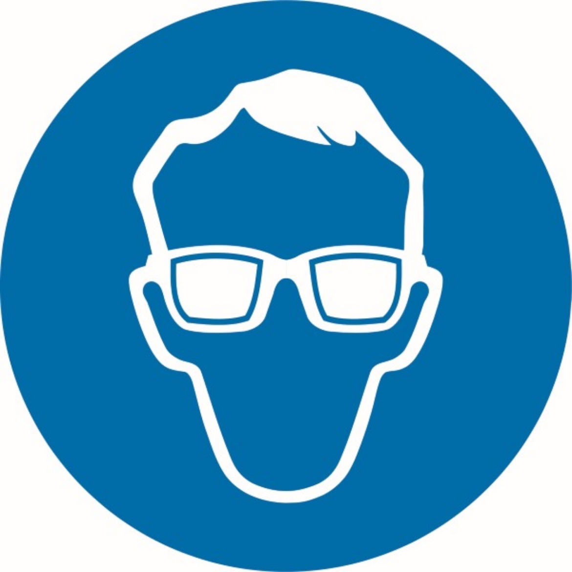 Picture of 50mm Disc - Self Adhesive - Sheet of 12 - Eye Protection Pictogram