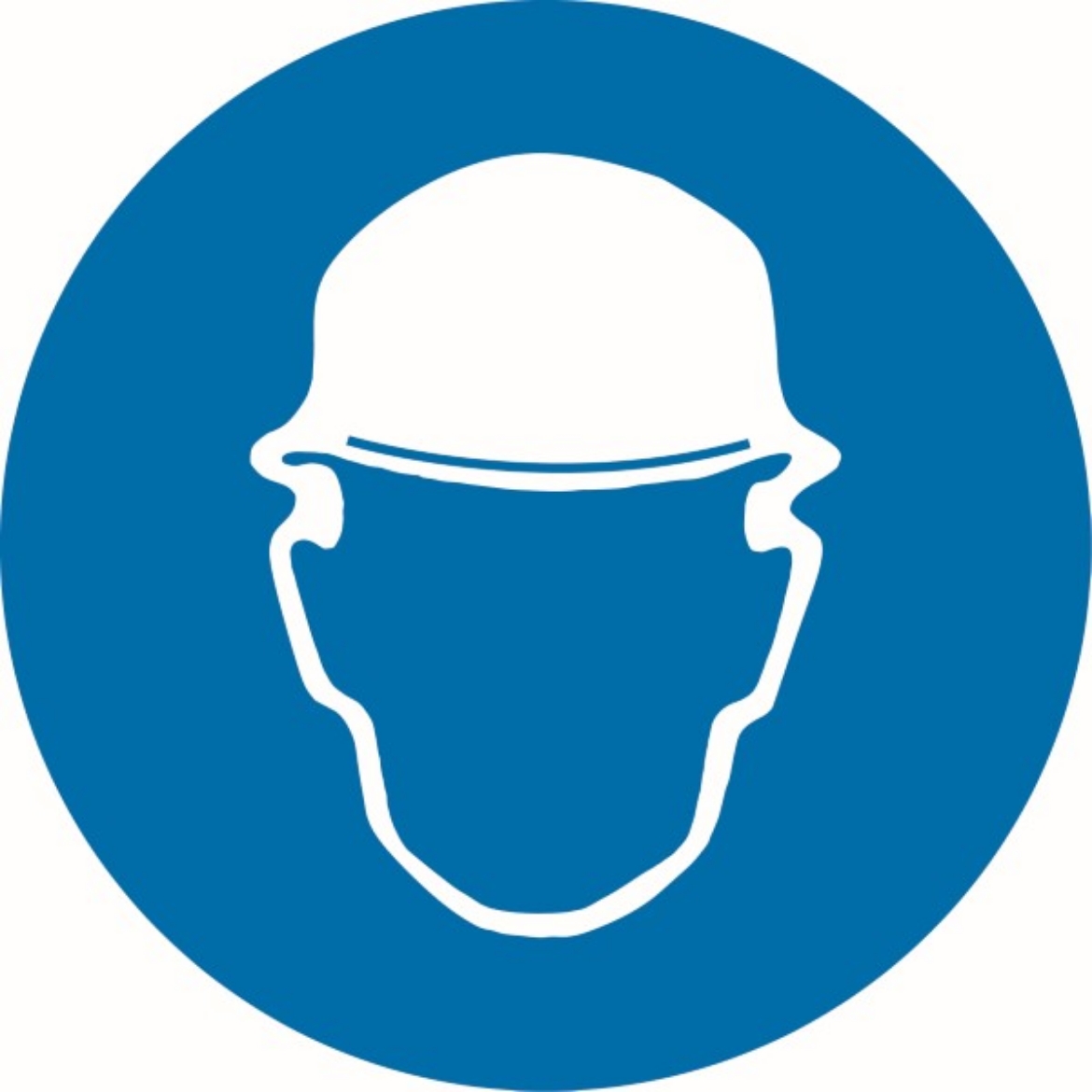 Picture of 200mm Disc - Self Adhesive - Hard Hat Pictogram
