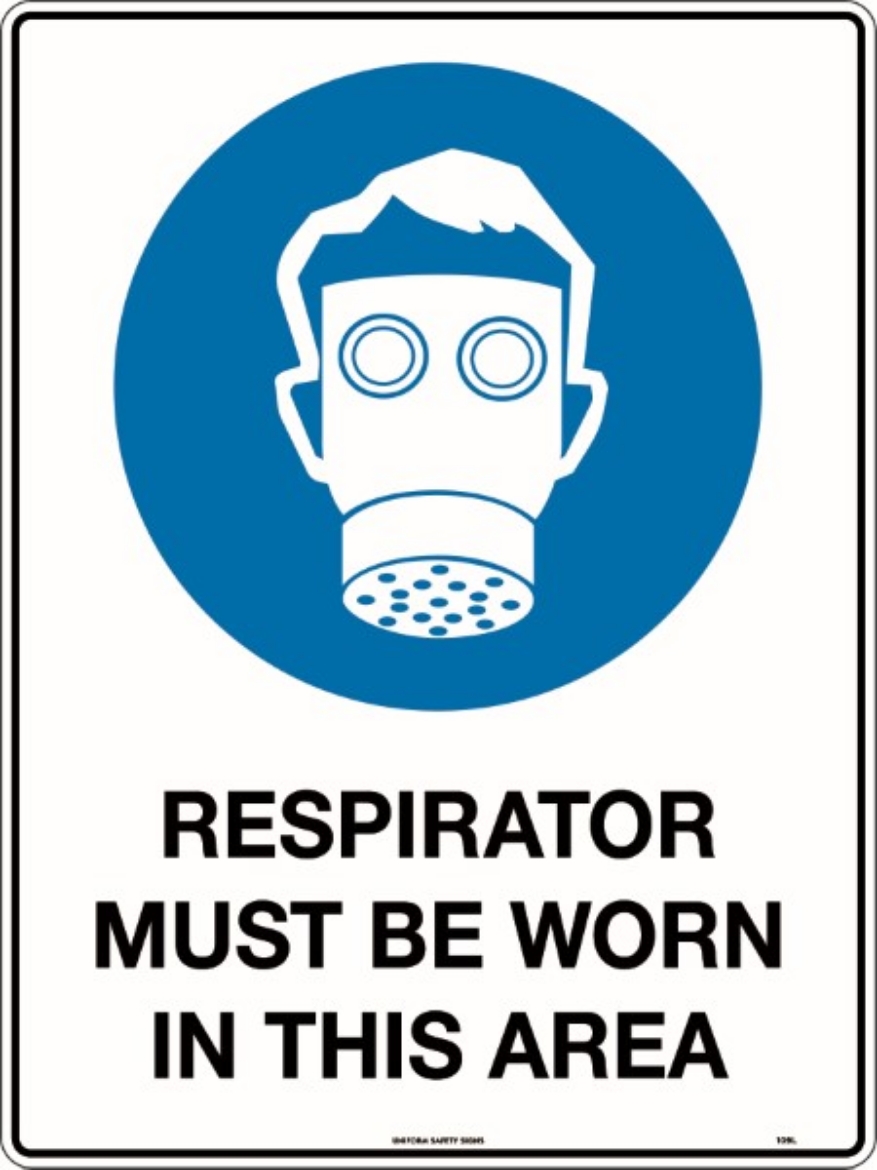 Picture of 600x450mm - Metal - Respirator Must be Worn in This Area