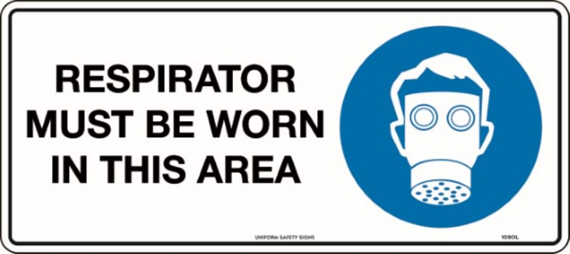 Picture of 450x200mm - Poly - Respirator Must be Worn in This Area
