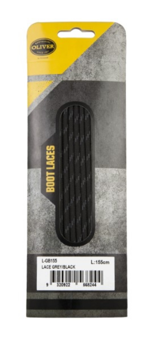 Picture of Replacement Laces for 45-639C, 45-645C, 55-239, 55-245, 55-245Z, 55-246, 65-390 all sizes 155cm Grey/Black