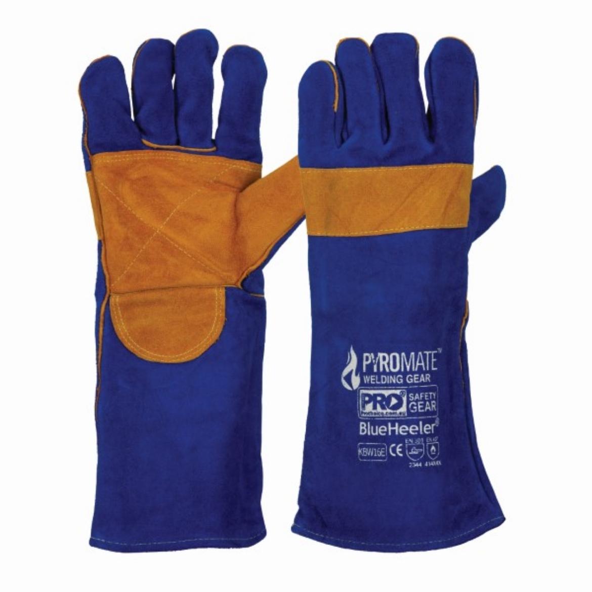 Picture of ProChoice PyroMate Blue Heeler Welding Glove Blue & Gold