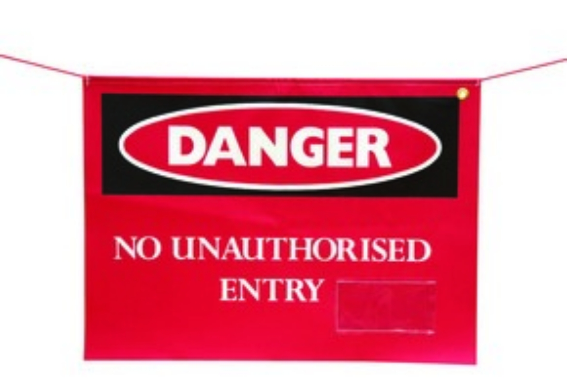 Picture of Danger Flag PVC Red with ID Pocket