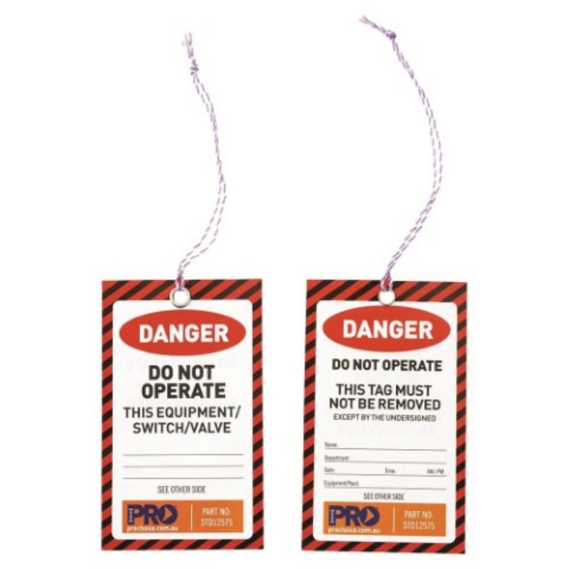Picture of Safety Tags Danger Do Not Operate Tag Non Tear Pack 100