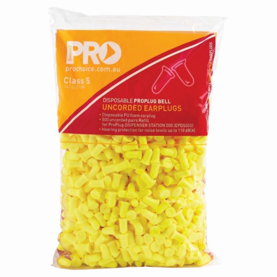 Picture of Pro-Choice Pro-Bell PU Earplugs Refill Bag for Dispenser Class 5 27db