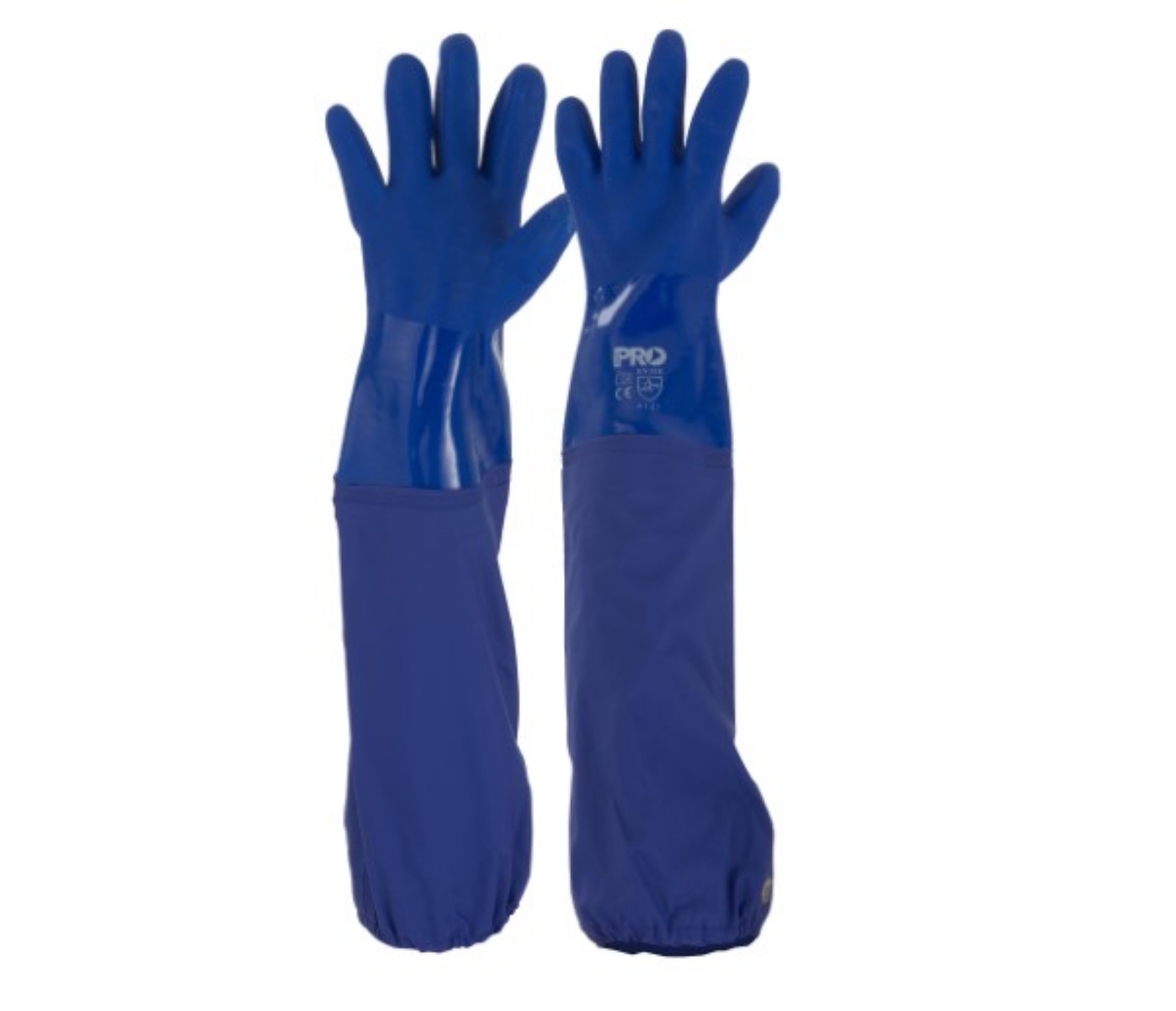 Picture of PVC Gloves 60cm Blue