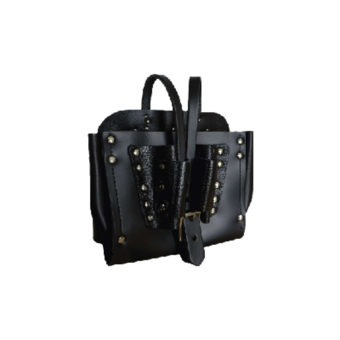 Picture of Leather Battery Pouch with Tool Holder Front & Side Pouches