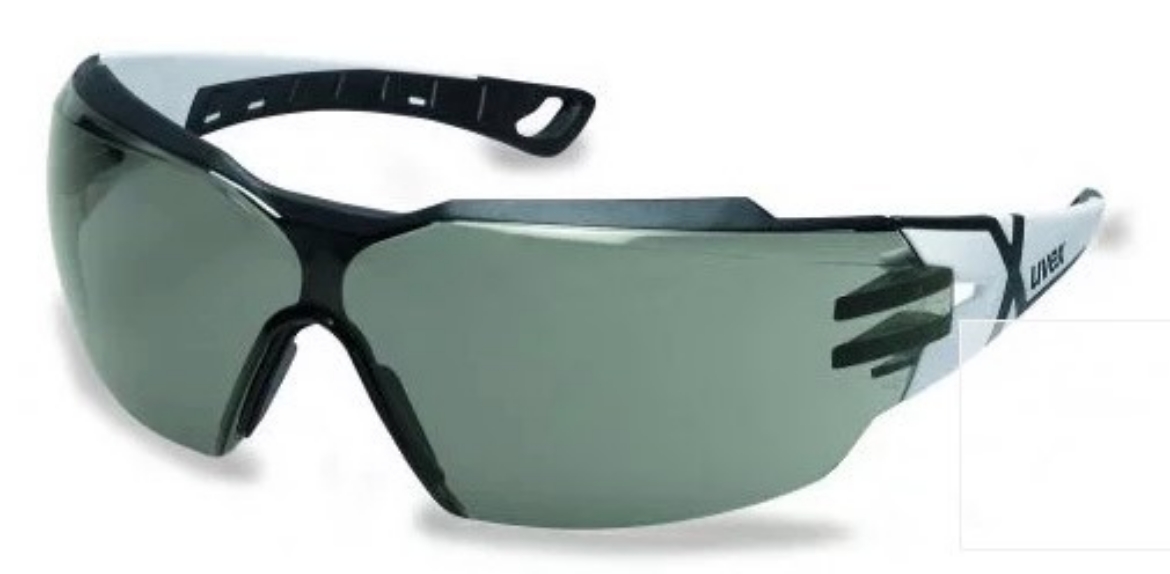 Picture of Uvex Pheos CX2 Grey Safety Glasses, White/Black Arms