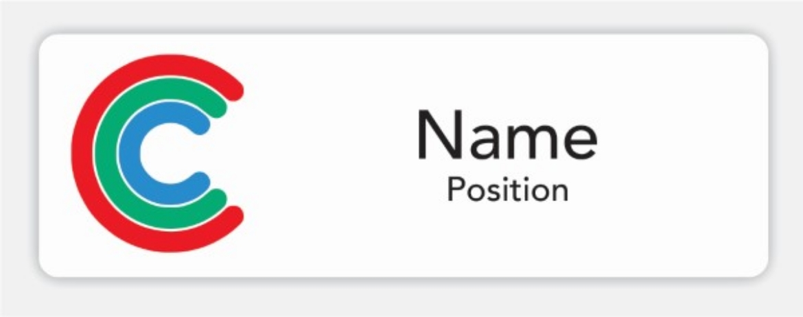 Picture of Cumberland Council Classic White Base Badge With Magnetic Fitting - Name + Position