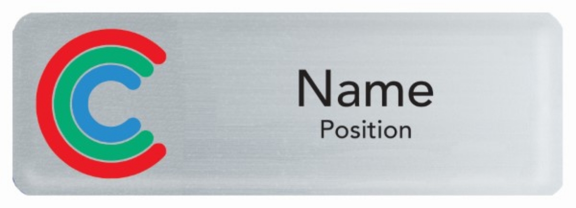 Picture of Cumberland Resin Domed Silver Badge Magnetic Fitting - Name + Councillors