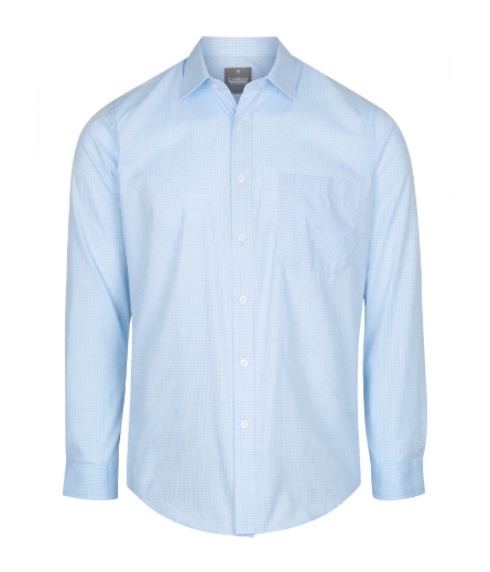 Picture of Gloweave Mens Bell Mini Check Long Sleeve Business Shirt