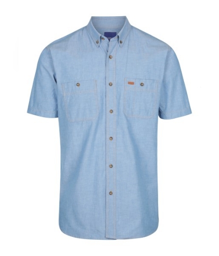 Picture of Gloweave Mens Icon Chambray Short Sleeve Shirt 100% Cotton