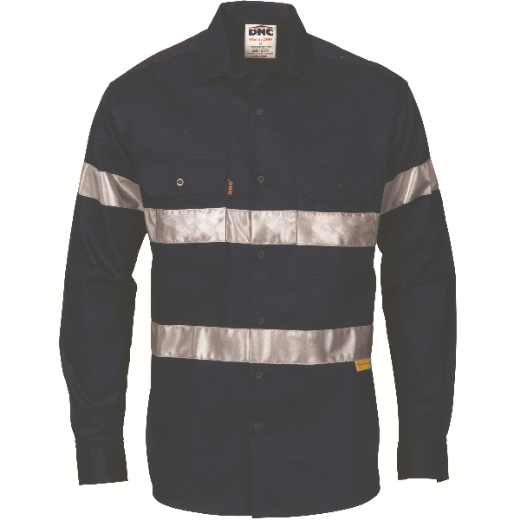 Picture of DNC Cotton Drill Shirt Long Sleeve RT1 Reflective Tape