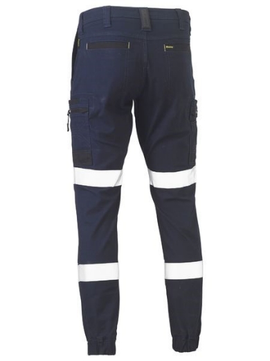 Picture of Bisley Flex & Move Stretch Cuffed Cargo Pants with Bio-Motion Reflective Tape