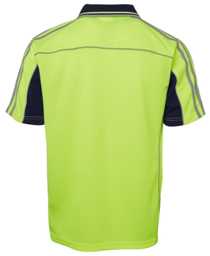 Picture of JB's Hi Vis Arm Tape Polo Shirt Short Sleeve 100% Polyester 2 Tone