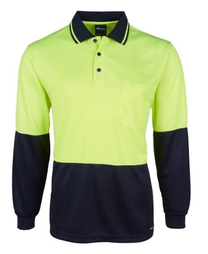 Picture of JB's Hi Vis Jacquard Long Sleeve Polo