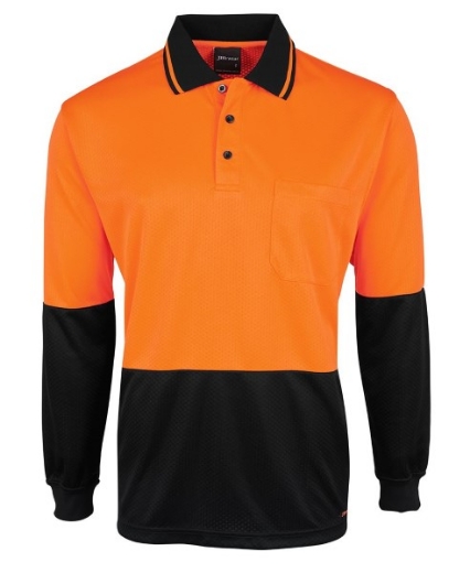 Picture of JB's Hi Vis Jacquard Long Sleeve Polo