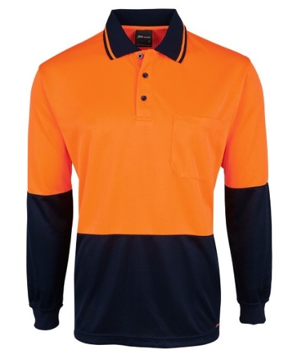 Picture of JB's Hi Vis Jacquard Long Sleeve Polo