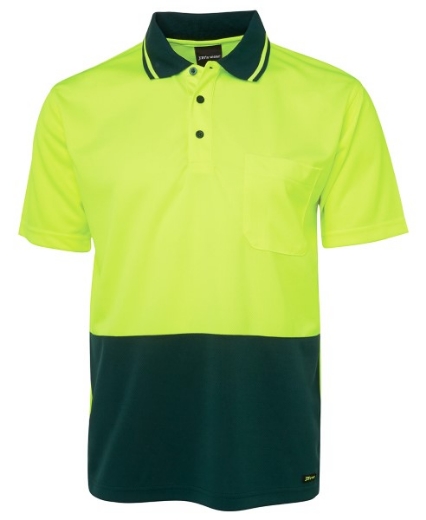 Picture of JB's Hi Vis Traditional Polo Shirt Short Sleeve 100% Polyester 2 Tone