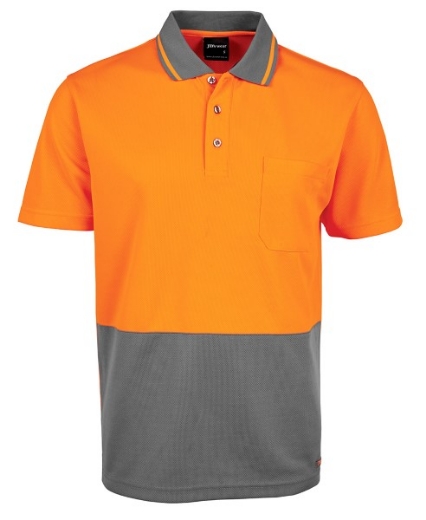 Picture of JB's Hi Vis Traditional Polo Shirt Short Sleeve 100% Polyester 2 Tone