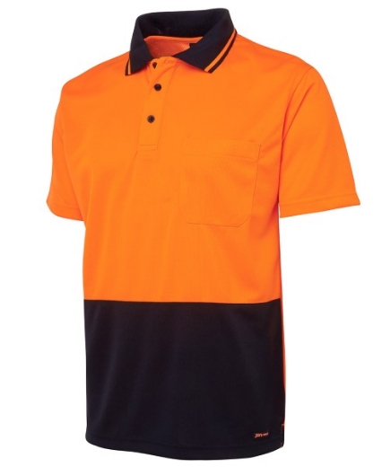 Picture of JB's Hi Vis Traditional Polo Shirt Short Sleeve 100% Polyester 2 Tone