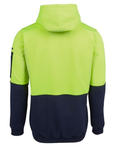 Picture of JB's Hi Vis Fleecy Pull Over Hoodie 80% Polyester 20% Cotton 2 Tone