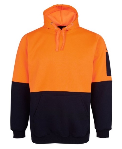 Picture of JB's Hi Vis Fleecy Pull Over Hoodie 80% Polyester 20% Cotton 2 Tone