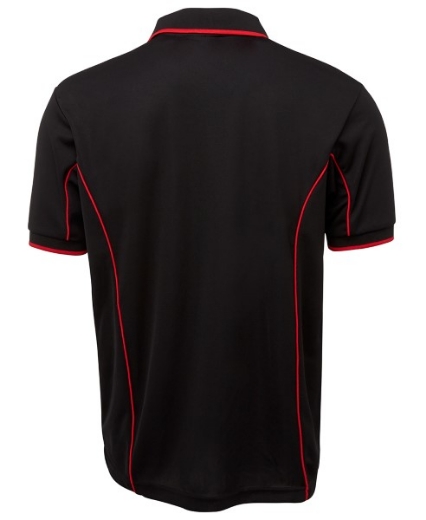 Picture of Podium Mens Piping Polo Shirt 100% Polyester Pique Knit