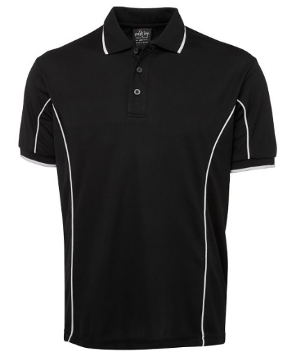 Picture of Podium Mens Piping Polo Shirt 100% Polyester Pique Knit