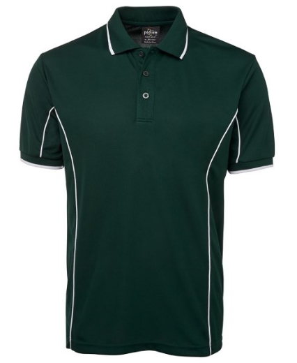 Picture of Podium Mens Piping Polo Shirt 100% Polyester Pique Knit