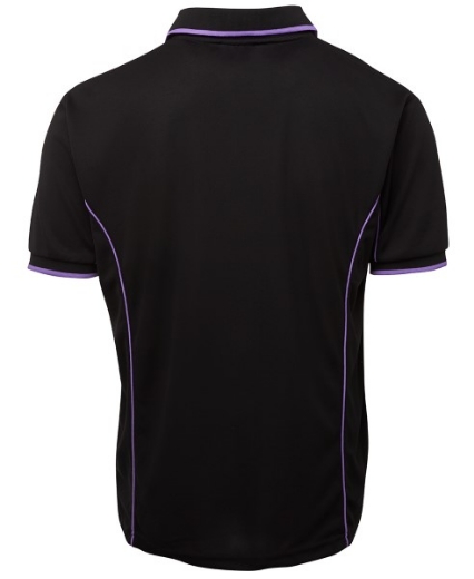 Picture of Podium Mens Piping Polo Shirt 100% Polyester Pique Knit