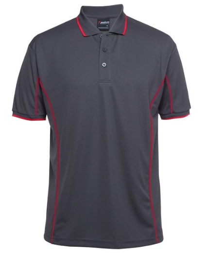 Picture of Podium Mens Piping Polo Shirt 100% Polyester Pique Knit