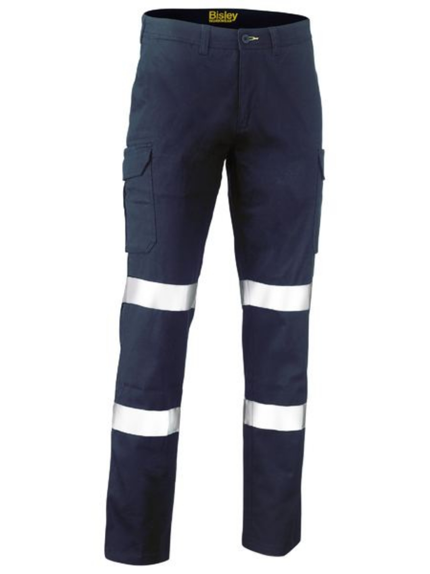 Picture of Bisley Stretch Cotton Drill Cargo Pants with Biomotion Stretch Reflective Tape