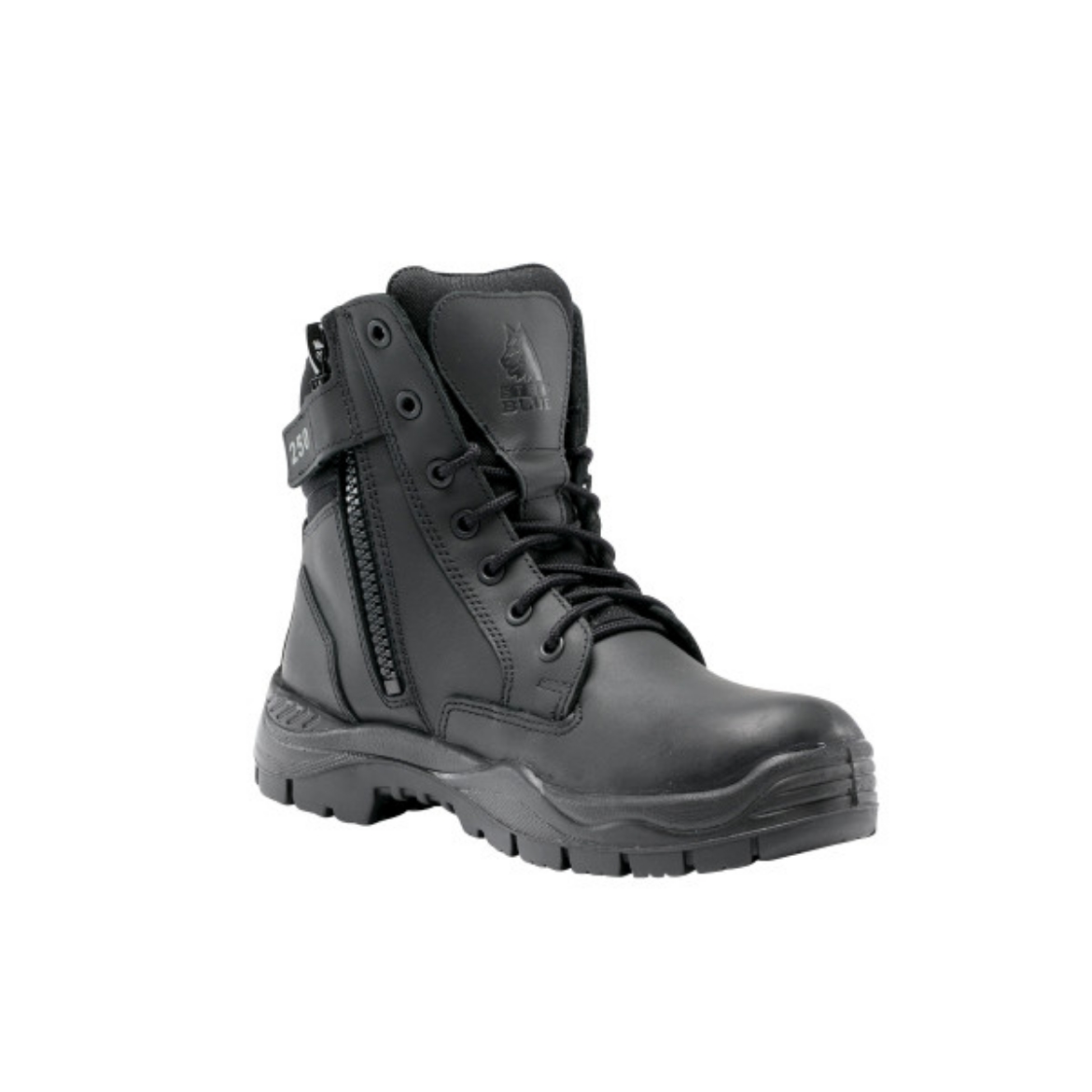 Picture of Steel Blue Enforcer 150mm Lace up Zip Side Boot Nitrile Sole Non Safety