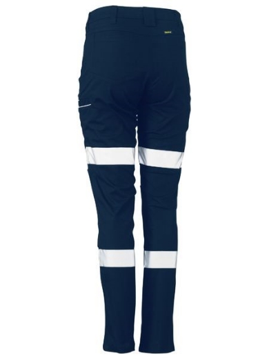 Picture of Bisley Ladies Stretch Cotton Pants with Reflective Tape