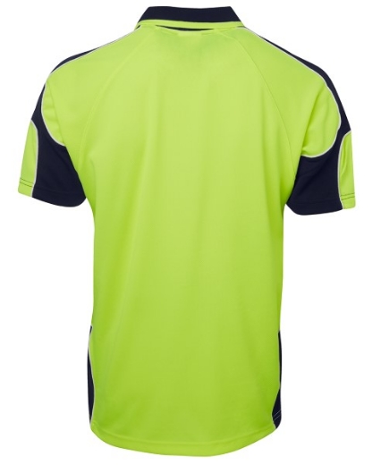 Picture of JB's Hi Vis Arm Panel Polo Shirt Short Sleeve 100% Polyester 2 Tone