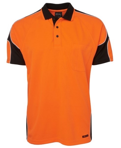 Picture of JB's Hi Vis Arm Panel Polo Shirt Short Sleeve 100% Polyester 2 Tone