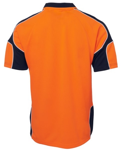 Picture of JB's Hi Vis Arm Panel Polo Shirt Short Sleeve 100% Polyester 2 Tone