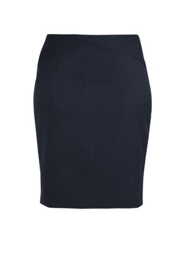 Picture of Biz Corporates Ladies Chevron Band Wool Stretch Skirt