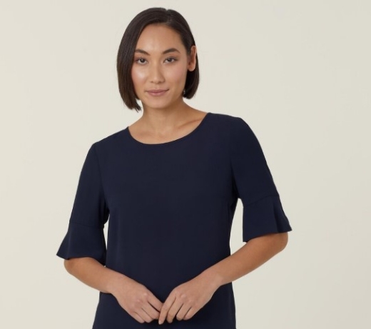 Picture of NNT Ladies Georgie Fluted Sleeve Top