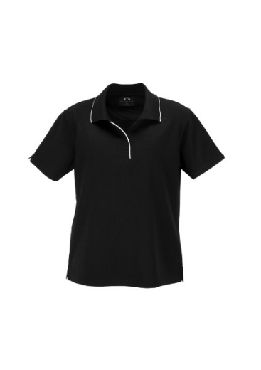 Picture of Biz Collection Ladies Elite Polo Shirt Self Check 100% Bizcool breathable polyester