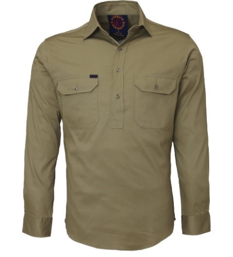 Picture of Ritemate Cotton Drill Shirt Closed Front Long Sleeve