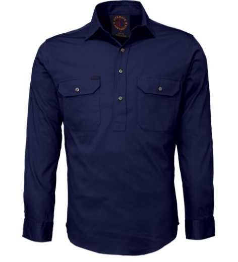 Picture of Ritemate Cotton Drill Shirt Closed Front Long Sleeve
